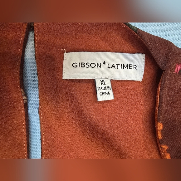 Gibson and Latimer Women’s Brown  Floral Maxi Dress Size XL - Picture 10 of 13